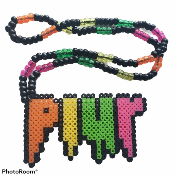 handmade Accessories Plur Perler Kandi Pony Bead Necklace Poshmark